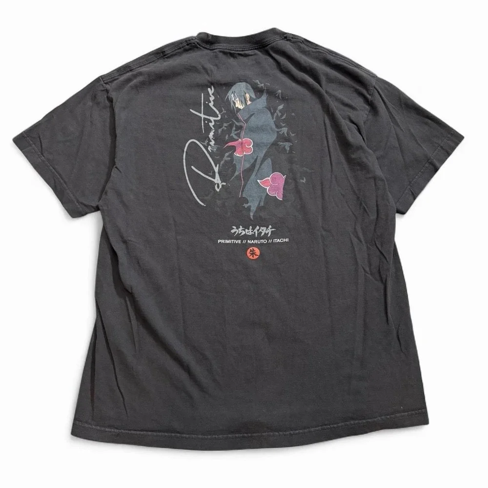 Primitive X Naruto Itachi Back Short Sleeve T-Shirt Size XL Anime Skate